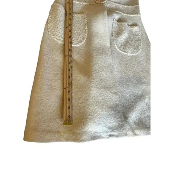 VTG Classiques Entier Cream Merino Wool Jacket Crochet Floral Buttons Size M - Picture 8 of 12